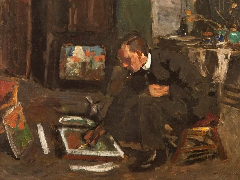 1873-Hendrik Jan Wolter - Hendrik Jan Wolter nel suo studio a Leusden - Museum Flehite